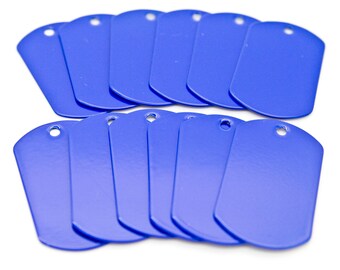 100 Blue Stainless Steel Military Dog Tags