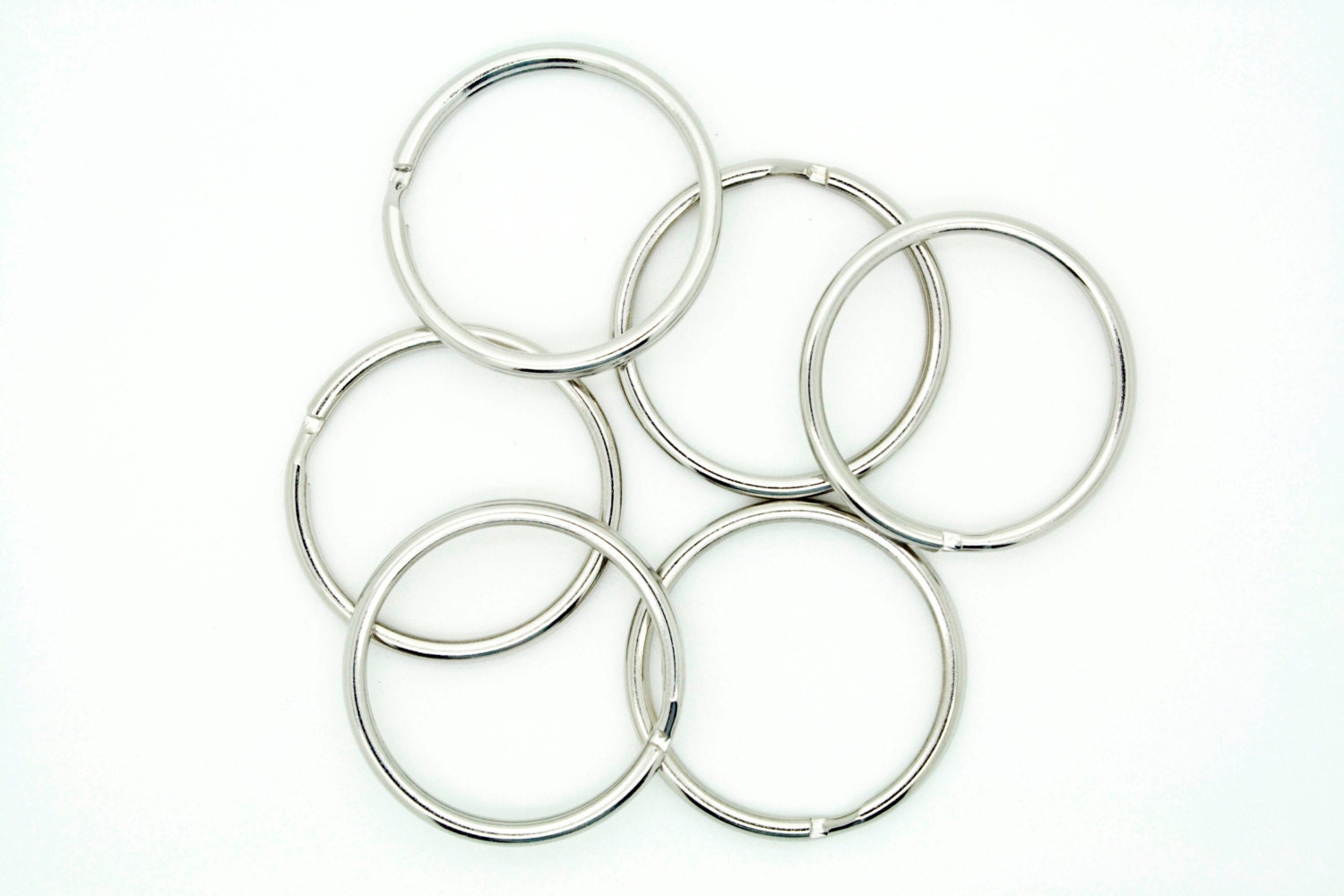 100pcs Key Rings Split Rings Keychain 32mm 1-1/4 D Heavy Duty Rings 