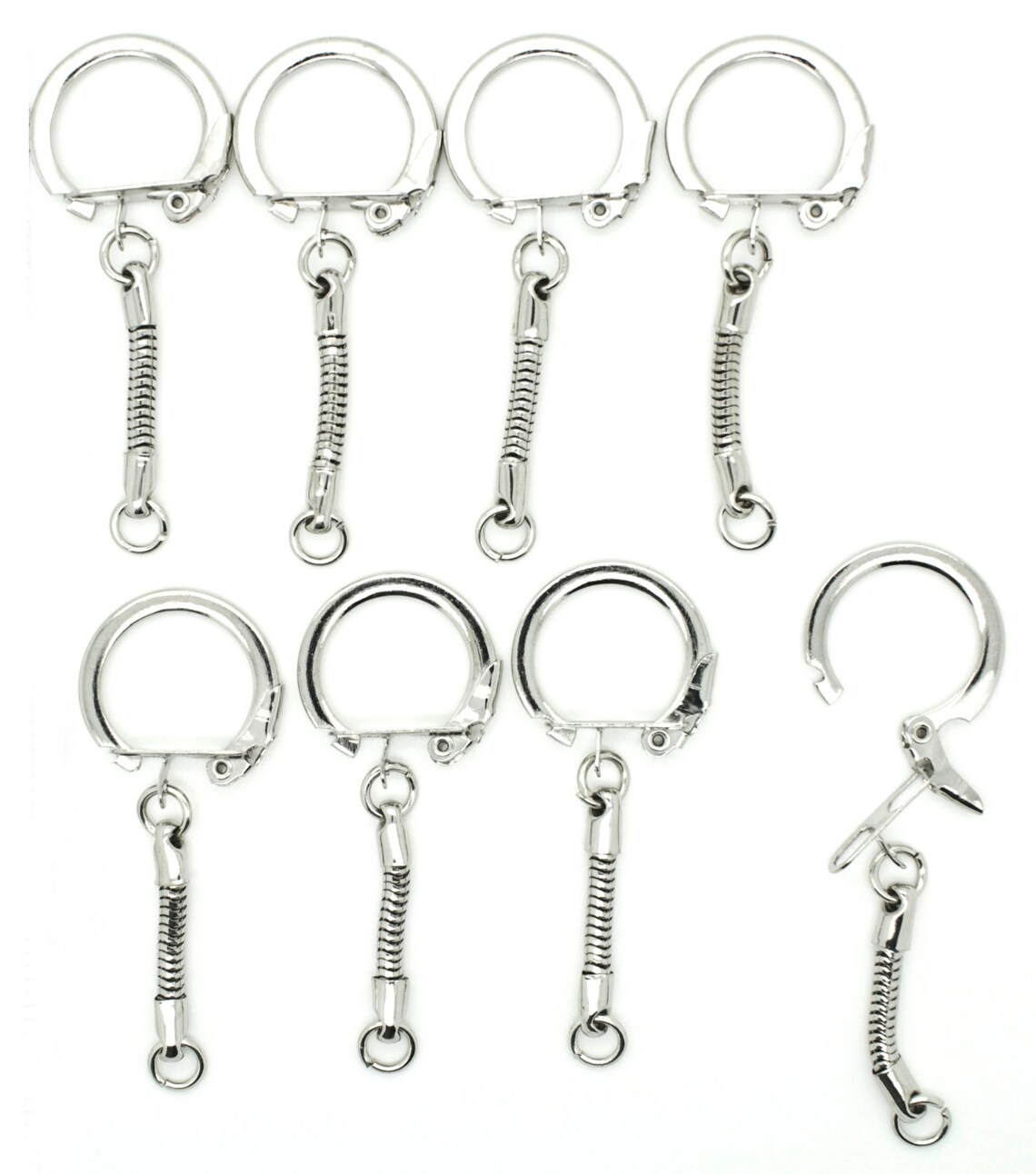 50 Key Chains Snake Chain With Snap End Jump Ring for Etsy