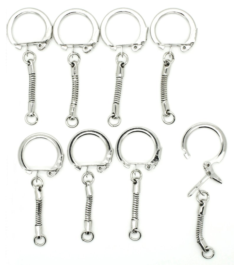 100 Key Chains Snake Chain With Snap End Jump Ring for Etsy