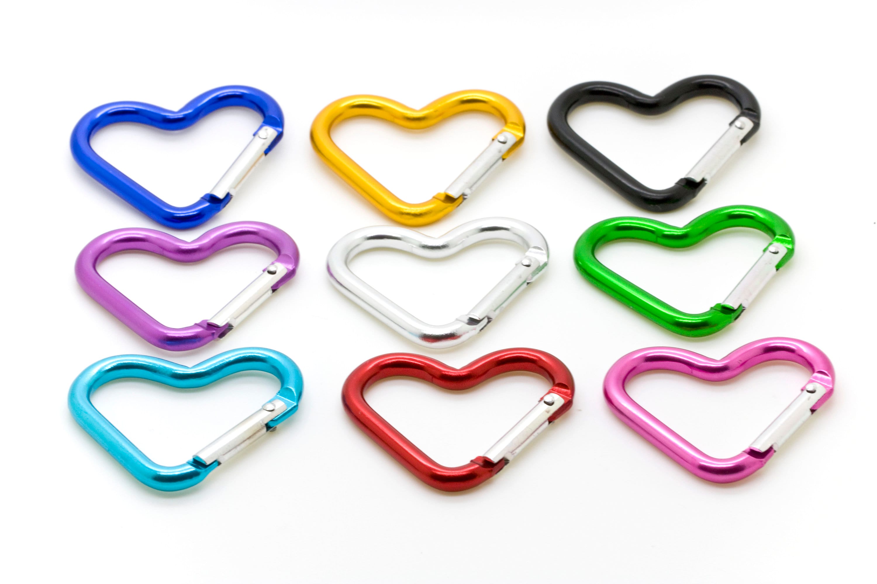 Heart Shaped Carabiner Clip – Aluminum Alloy Keychain, Spring Hook For Backpack, Camping, Keys - View #5