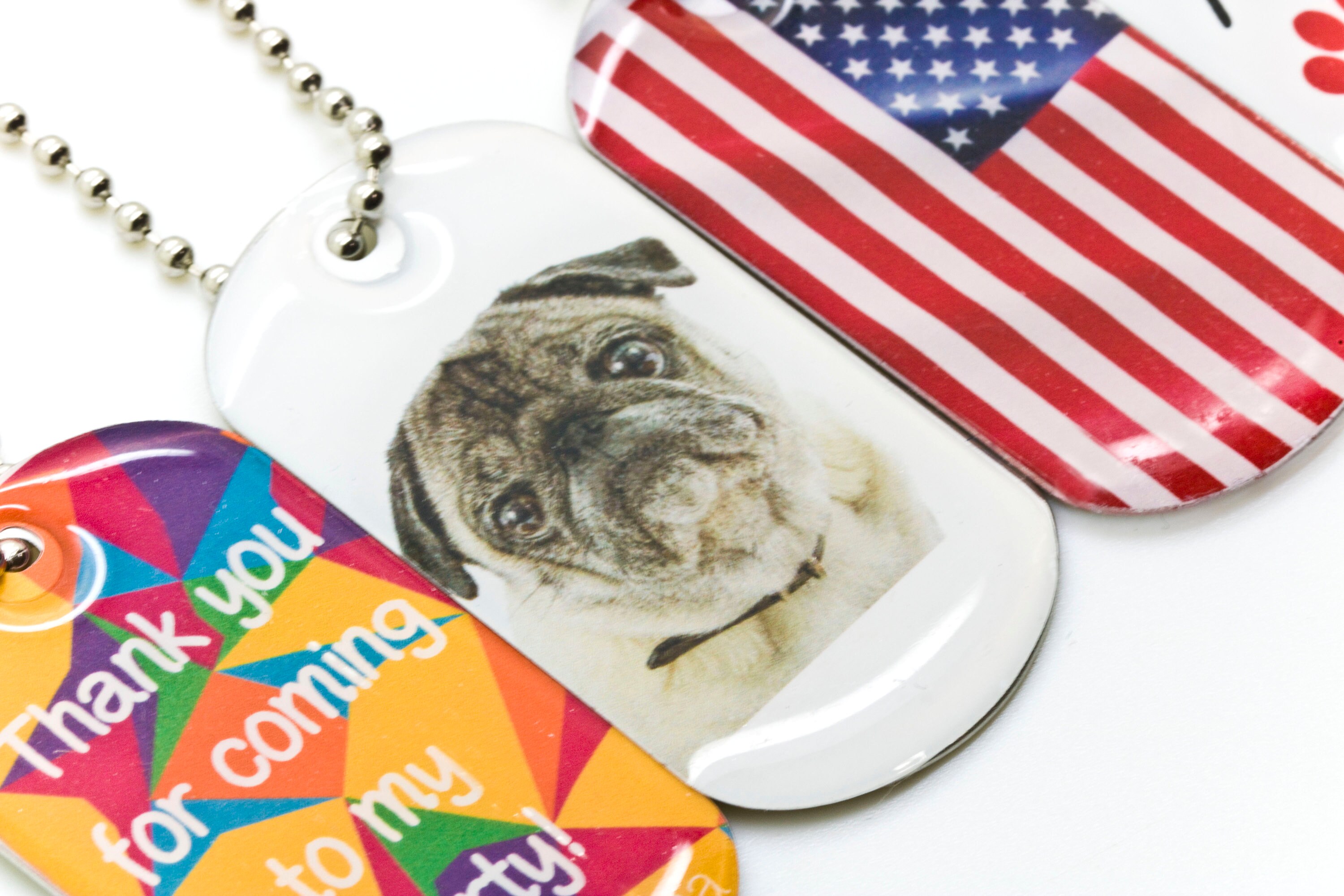 1pc Personalized Dog Tag Key Chain With Full Color Etsy