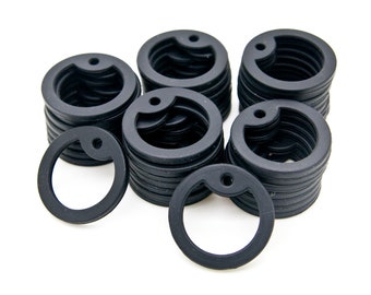 100 Black Silicone Dog Tag Silencers – Military ID Noise Reduction, Rubber Silencer Bulk