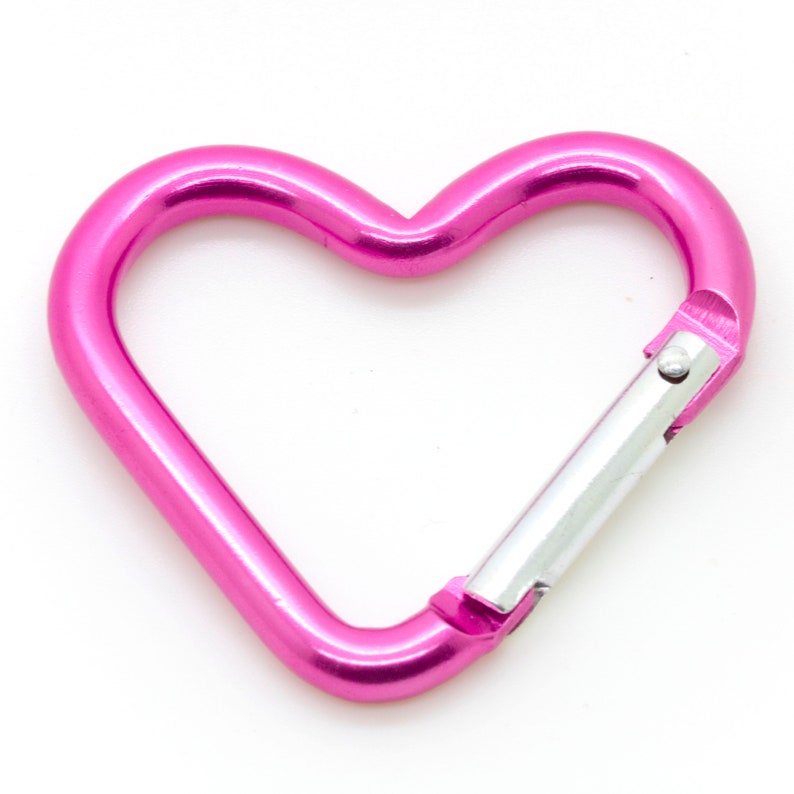 3 pcs Aluminum Hook Carabiner Heart Shaped Key Chain Clip Etsy