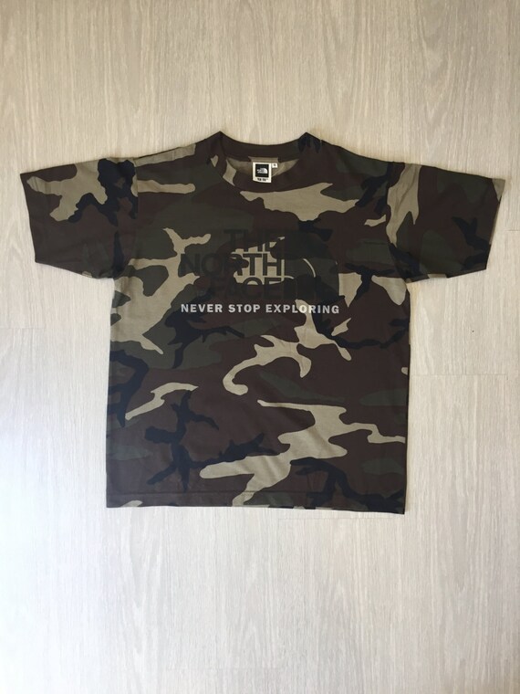 the north face camo t shirt