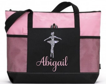 Girl Dance Tote, Personalized Dance Bag, Custom Dance Bag, Tween Dance bag, Teen dance bag