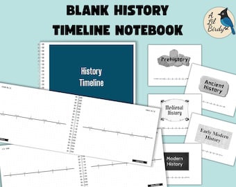 Druckbares Geschichts-Timeline-Notizbuch