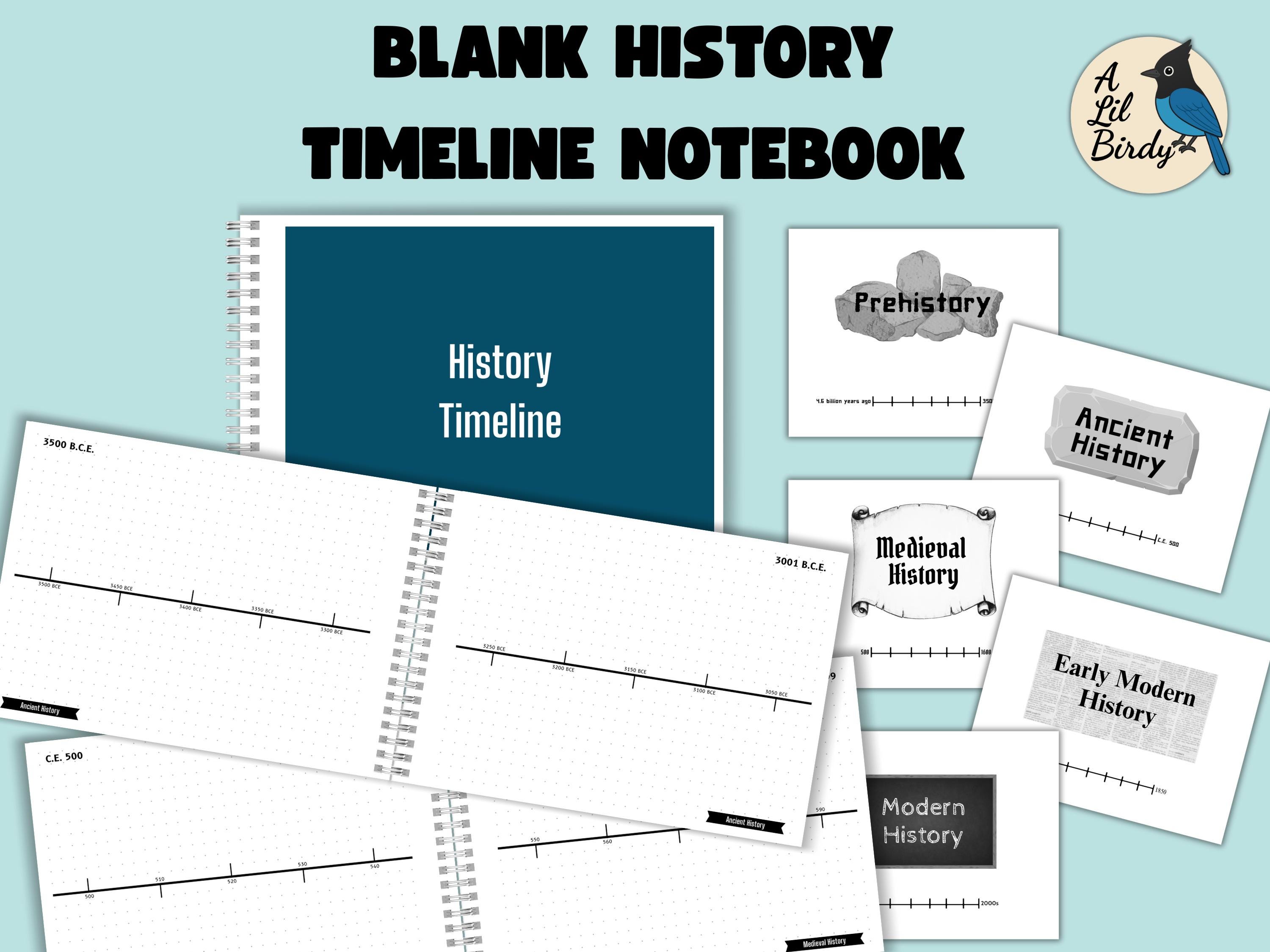 Printable History Timeline Notebook - Etsy, image size:3000x2250