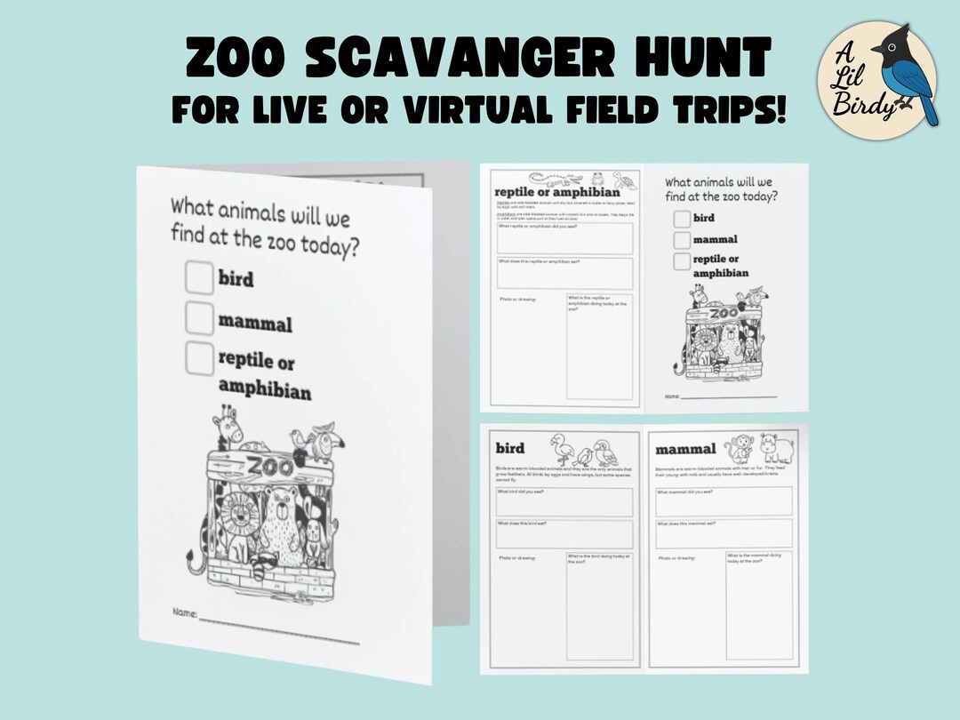 Zoo Scavenger Hunt - Etsy