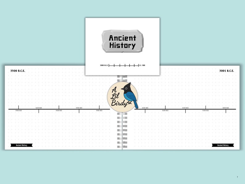 Timeline Example Notebook Printable History Timeline Notebook - Etsy