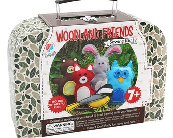 Woodland Animals Sewing Kit, Kids Craft Kit for Beginners