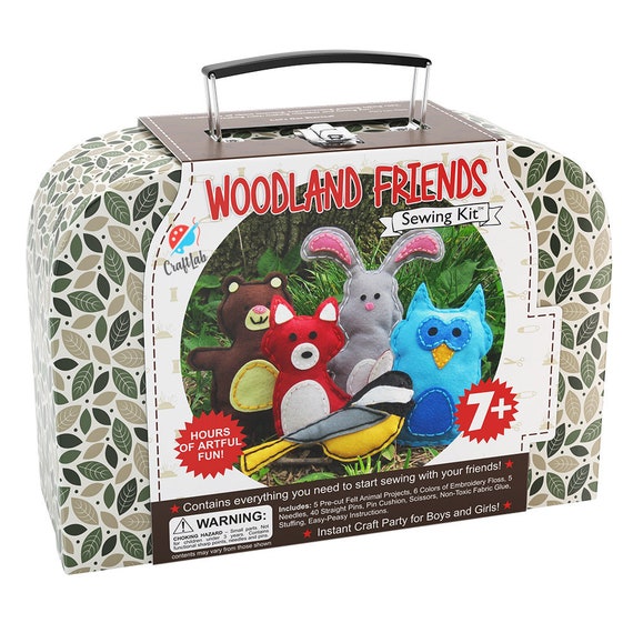 Craftsters Sewing Kits Woodland Animals Craft Educational Kit for 7 to 12 Age Kids