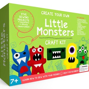 Little Monsters Sewing Kit - Kids Craft Kit Gift