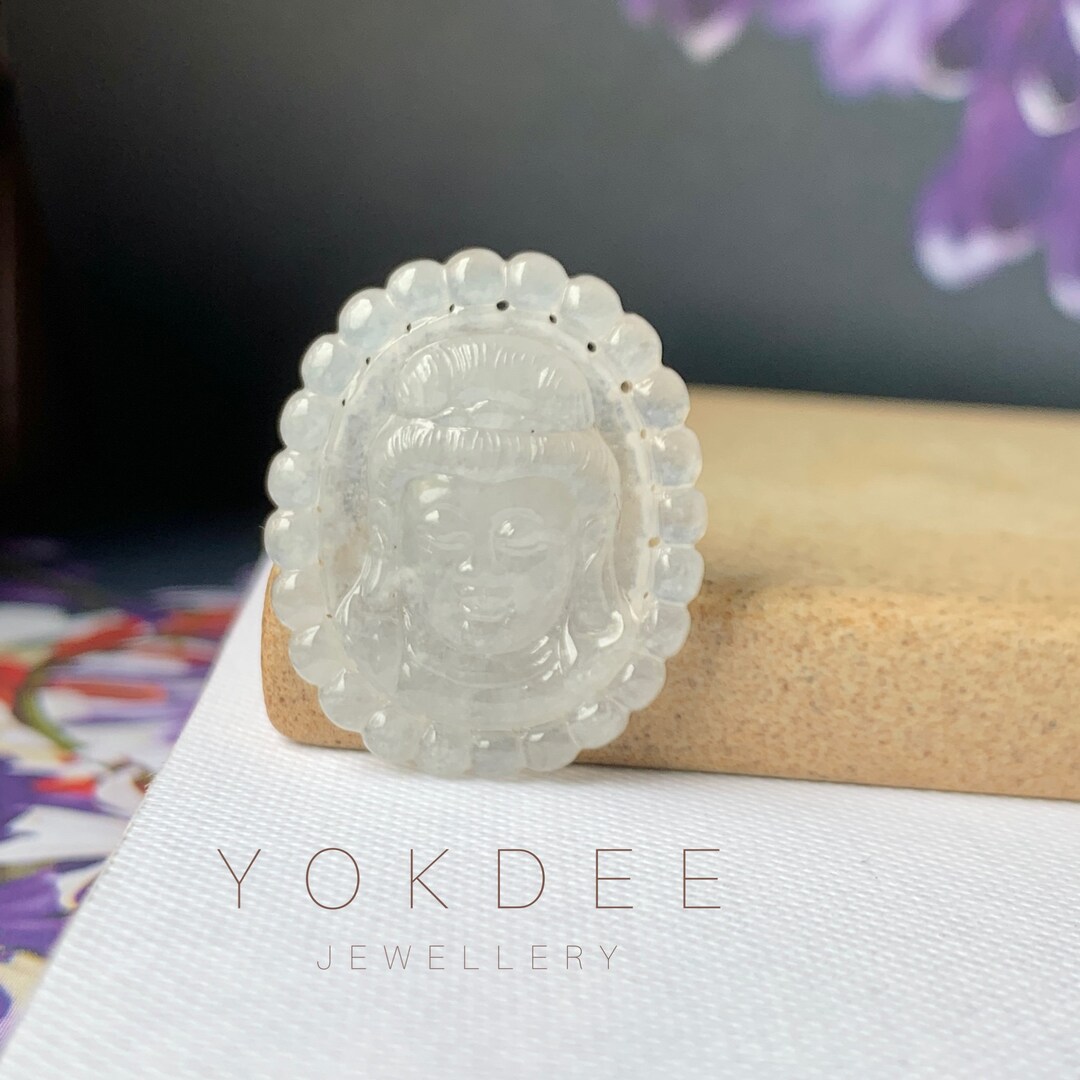 Aグレード天然翡翠観音菩薩ペンダントNo.171879、翡翠観音 - Etsy 日本