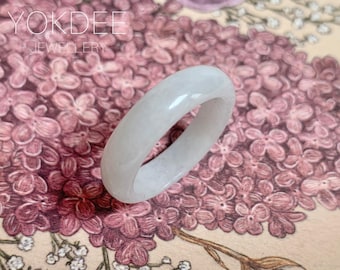 19.4mm Aグレード 天然ライラック翡翠リングバンド No: 161642 - Etsy 日本