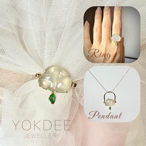 Anillo de jadeíta natural de grado A de 16,7 mm con forma de caballo de espiga, n.º 162412, joyería personalizada, anillo de jade, diseño de anillo, regalo para ella, jade con tallas