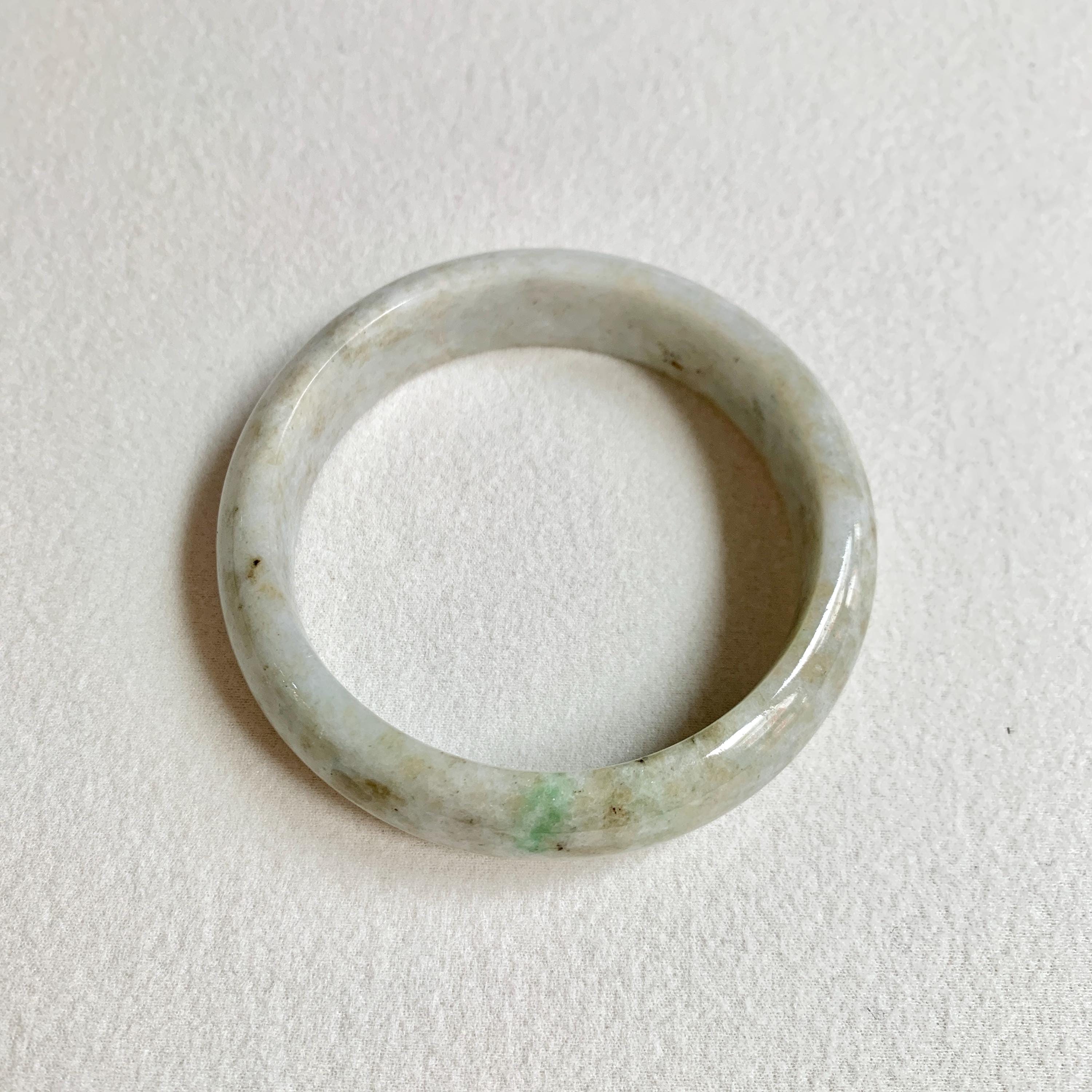 58.5 mm 天然黄緑色翡翠バングルブレスレット No.600170 - Etsy 日本