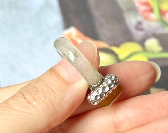 16.2 mm Aグレード天然翡翠リング（ロック）No.161359 - Etsy 日本