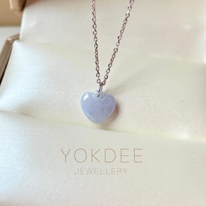 SOLD OUT: A-Grade Lavender Jadeite Heart Pendant No. 172524, jade heart, gift for her, valentine&#39;s day gift, birthday gift