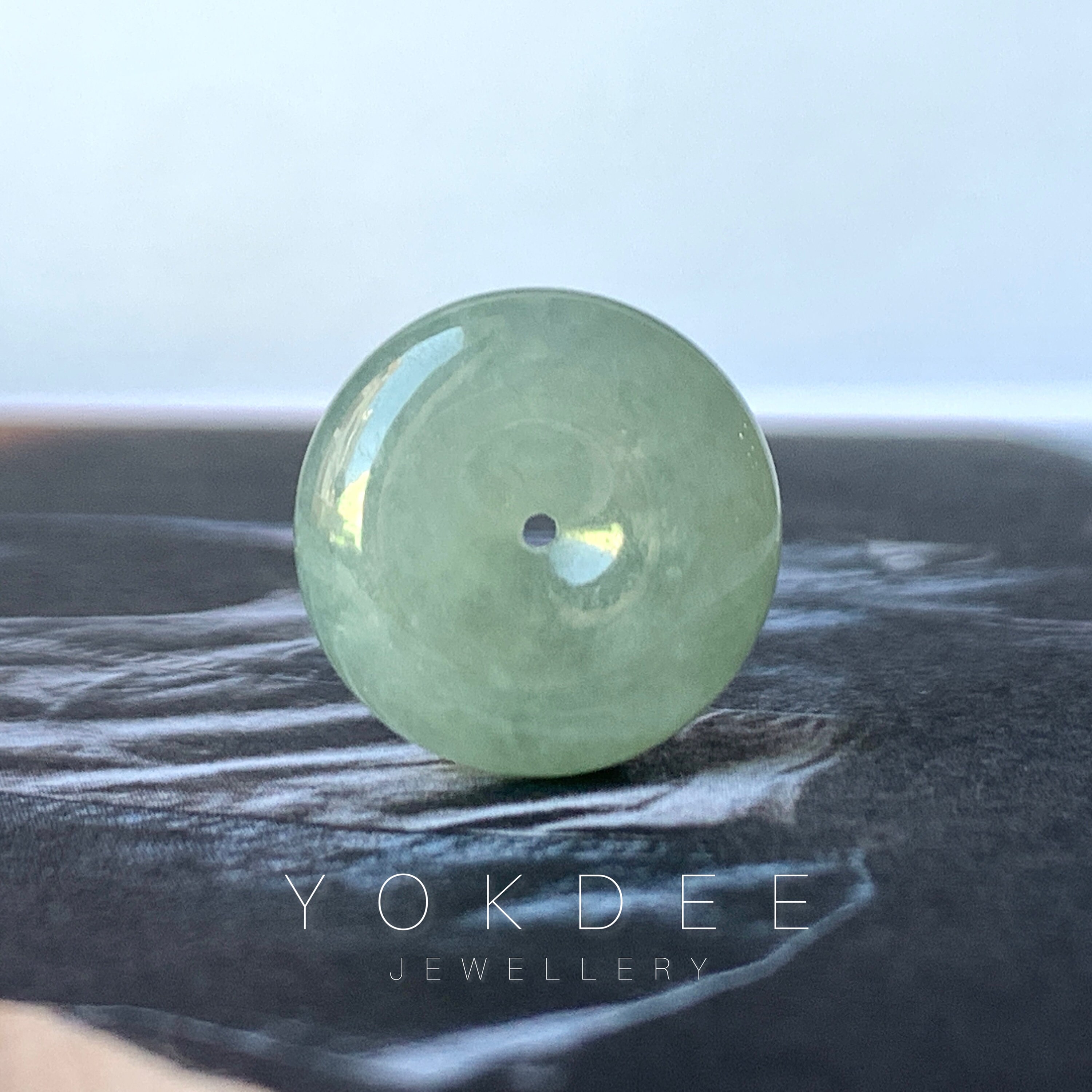 A-Grade Natural Green Jadeite Donut Pendant No.172165, jade donut for custom jewellery, modern jade jewelry, gift for her, jade pendant
