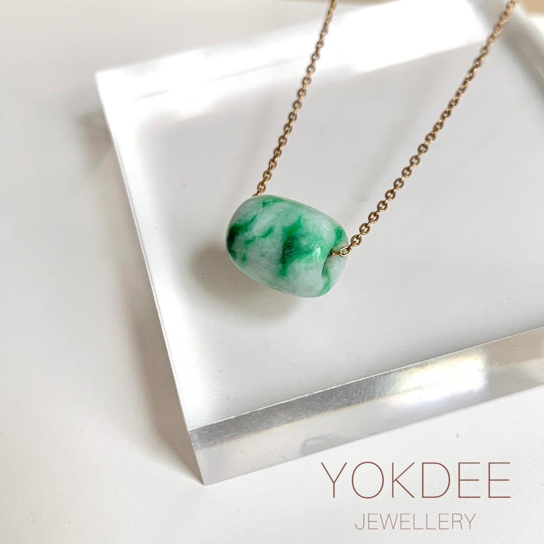 A級天然インペリアルフローラル翡翠バレル No.172548、ルルトン