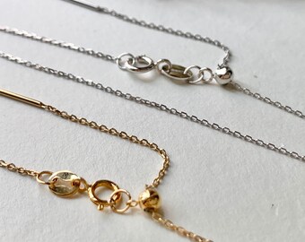 45cm (0.8mm) (Adjustable) Belcher Diamond Cut Necklace Chain