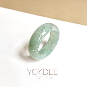 20.2mm A-Grade Natural Green Floral Jadeite Abacus Ring No.162440, ring for men, simple jade ring, oriental style, men jewelry, jade ring