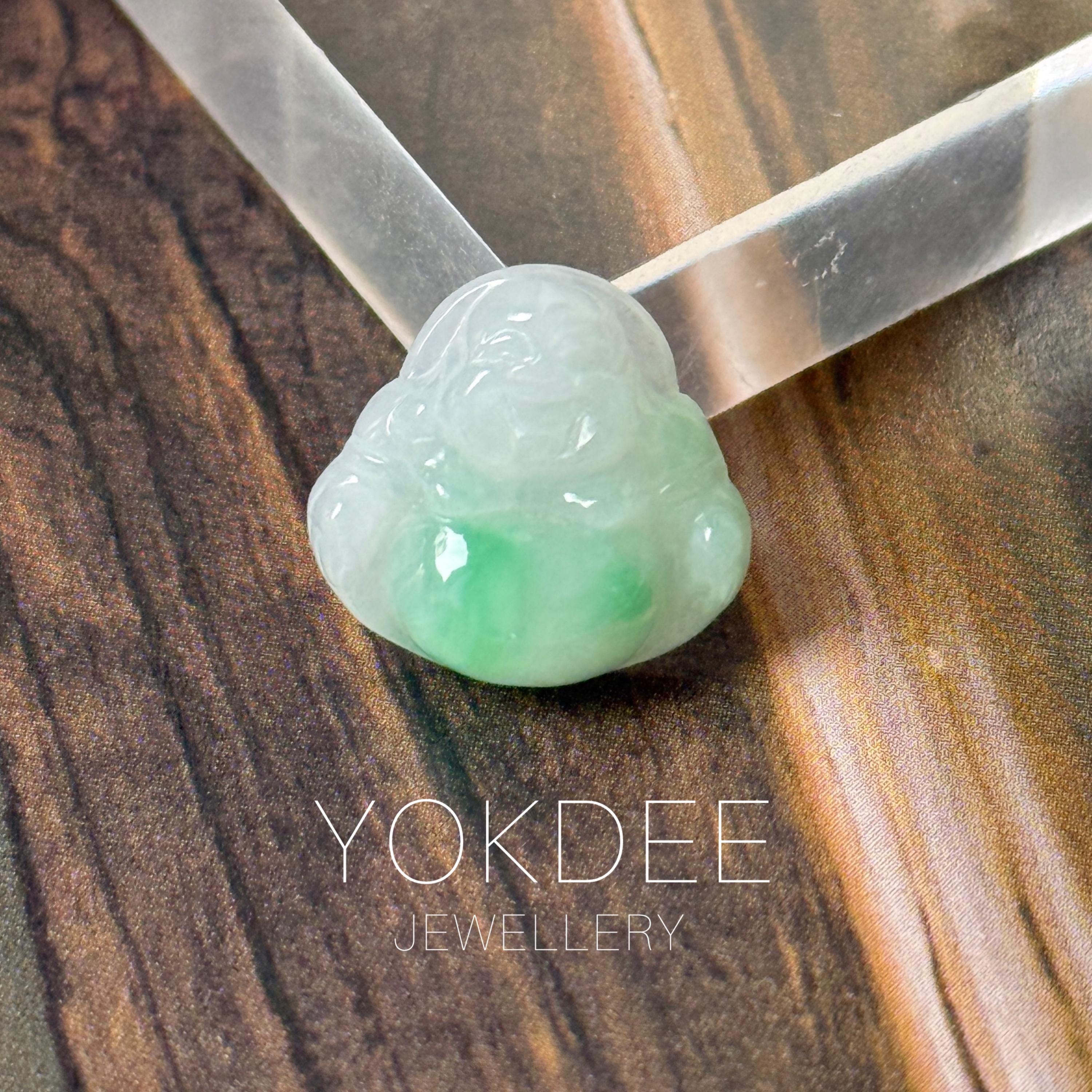 Aグレード天然苔雪翡翠仏像ペンダント No.172916 - Etsy 日本