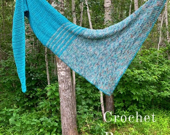 Aslant Shawl Pattern, Crochet Pattern, Crochet Design, Pattern Digital Download, Crochet Shawl Pattern