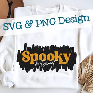 不気味だけど愛らしい、SVG PNG、落書き風SVG、秋のベビーギフト、ハロウィンガールズシャツ、かわいい秋の服装、ガーリーなハロウィン好きへのギフト、シャツデザイン