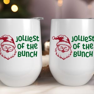 El más alegre del grupo, SVG, PNG, rojo y verde, diseño HTV, camisetas navideñas alegres, diseño de Papá Noel, camisetas familiares festivas a juego