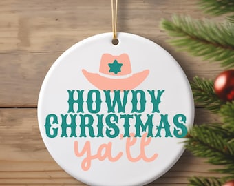 Howdy Christmas Ya'll SVG + PNG, Western Style Christmas Design (Digital Download)