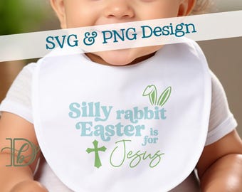 Conejito gracioso de Pascua es para Jesús SVG + PNG, Camiseta cristiana para niños con orejas de conejito de Pascua, Camiseta para la búsqueda de huevos de Pascua, Conjunto de primavera de Pascua con Jesús