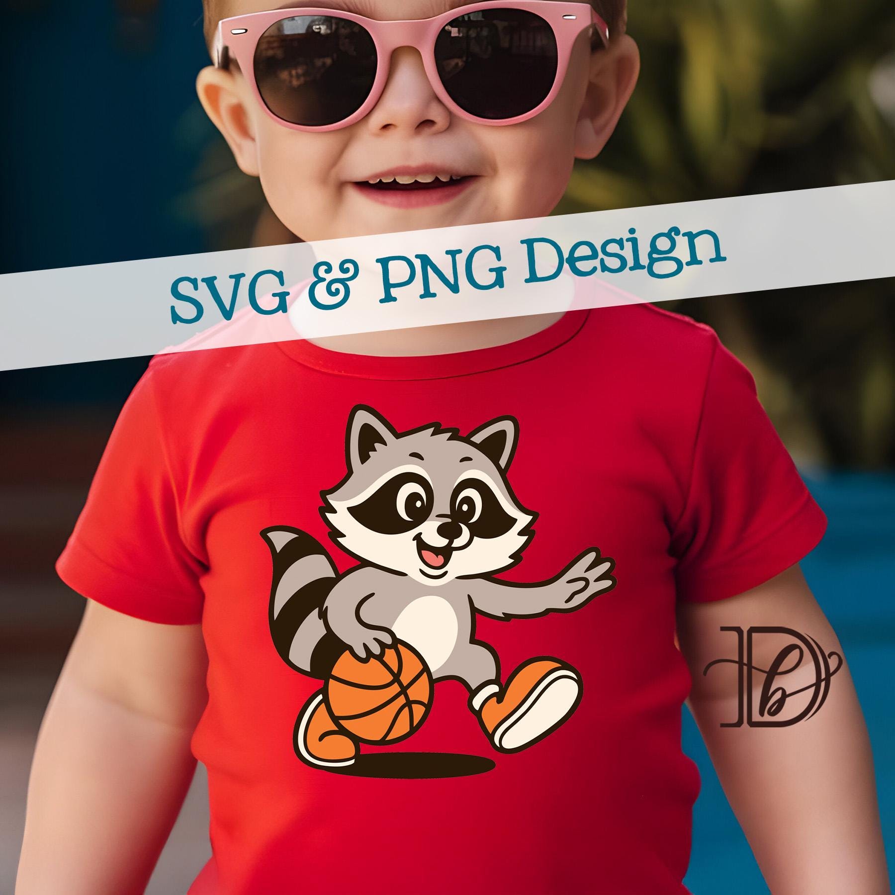Basketball Cartoon Raccoon Mascot SVG + PNG, Raccoons Basketball