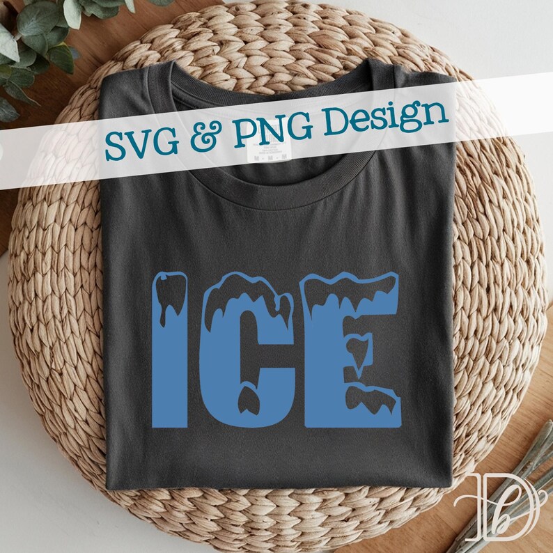 Ice SVG + PNG, Cold Winter Snow Font Design (digital Download) - Etsy