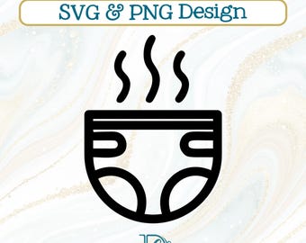Check Diaper Icon SVG + PNG, Funny Diaper Check Engine Light Design (Digital Download)
