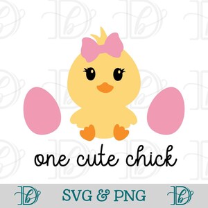 Un pulcino carino, SVG, PNG, magliette pasquali per bambini, design SVG per la prima Pasqua del bambino, vestito con fiocco Coquette, vestito per bambina, il mio primo SVG di Pasqua