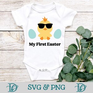 Mein erstes Ostern, SVG, PNG, Kinder Oster-T-Shirts, Babys erste Ostersvg-Designs, Osterhasen-Outfit, Baby-Jungen-Outfit, Cooler Dude-Shirt-Svg