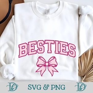 Fiocco delle amiche, SVG PNG, fiocco della civetta, vinile termoadesivo, regalo di San Valentino delle amiche, file Cricut Svg, adesivo Stanley delle amiche, amichetta femminile Svg