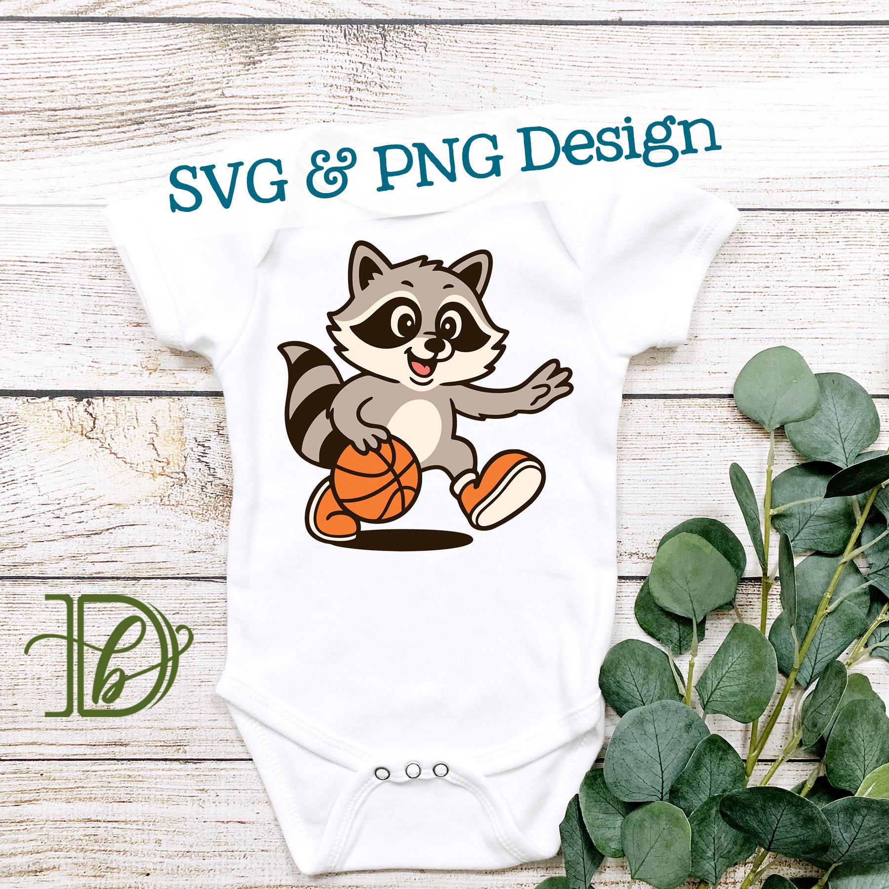 Basketball Cartoon Raccoon Mascot SVG + PNG, Raccoons Basketball
