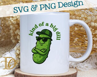 Tipo di un grande aneto SVG + PNG, design divertente per bambini amanti dei sottaceti (download digitale)