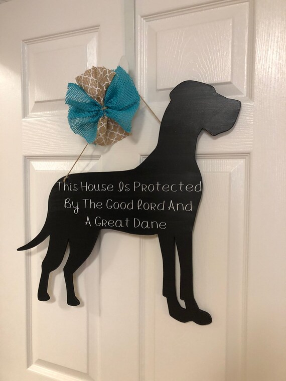 Great Dane Door Hanger Etsy