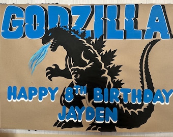 Godzilla Birthday Banner