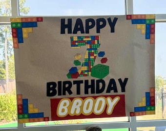 Lego Theme Birthday Banner