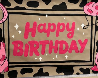 Cowgirl Birthday Banner