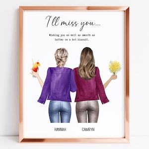Custom Best Friend Gift, Personalized Friendship Gift, Birthday Gift, Custom Faceless Portrait, Secret Santa Gifts, Gift For Bestie, Gift