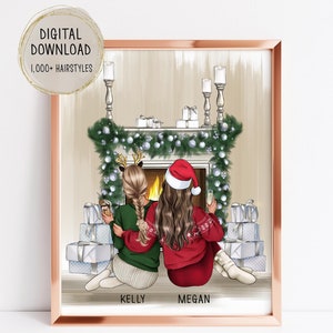 Best friend Christmas gift | Gift for sister | Friendship print Bestie gifts Personalized print Best friends print Sister gift Birthday gift