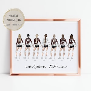 volleyball team gifts Personalized volleyball team print volleyball team poster volleyball graduation Teammates gift Girl volleyball player