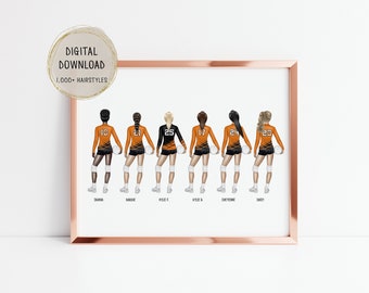 Personalized Volleyball Print, Volleyball Gift, Girls Volleyball , Senior gift, Banquet Gift, Personalized, Personalized Volleyball Poster