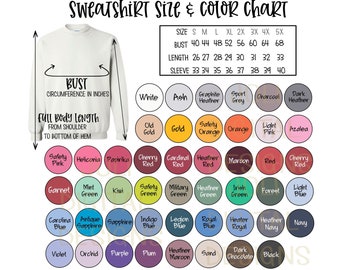 Anvil 980 Color Chart DIGITAL DOWNLOAD Anvil Color Chart - Etsy